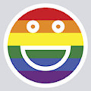 Smiling Face Smiley Icon Lgbt Movement Rainbow Flag Art Print 180x180 Smiling Face Smiley Icon Lgbt Movement Rainbow Flag Art Print
