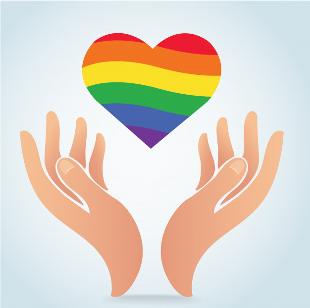 Hand Holding The Rainbow Flag In Heart Shape Icon Vector Premium 626x621 Hand Holding The Rainbow Flag In Heart Shape Icon Vector Premium