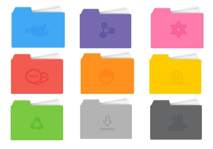 700x490 Bright Icon Folder Vector Pack