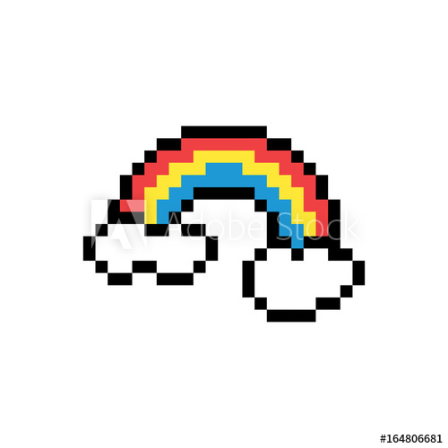500x500 Pixel Style Sky Rainbow Icon