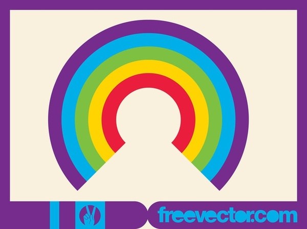 600x448 Rainbow Icon Free Vector