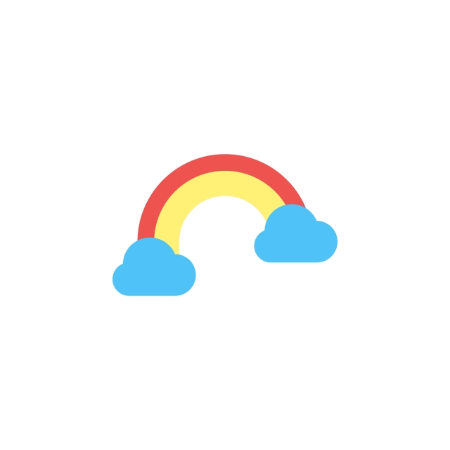 640x640 Rainbow Icon Vector Illustration In Flat Style For Any Purpose