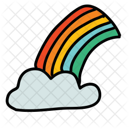 256x256 Rainbow Icon Of Doodle Style