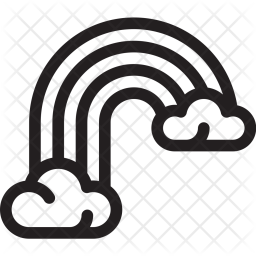 256x256 Rainbow Icon Of Line Style