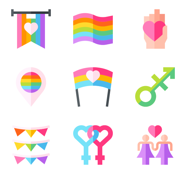 600x564 Rainbow Icons