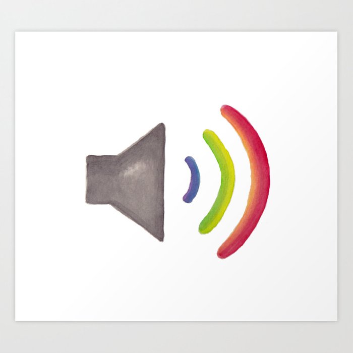 700x700 Rainbow Volume Icon Art Print
