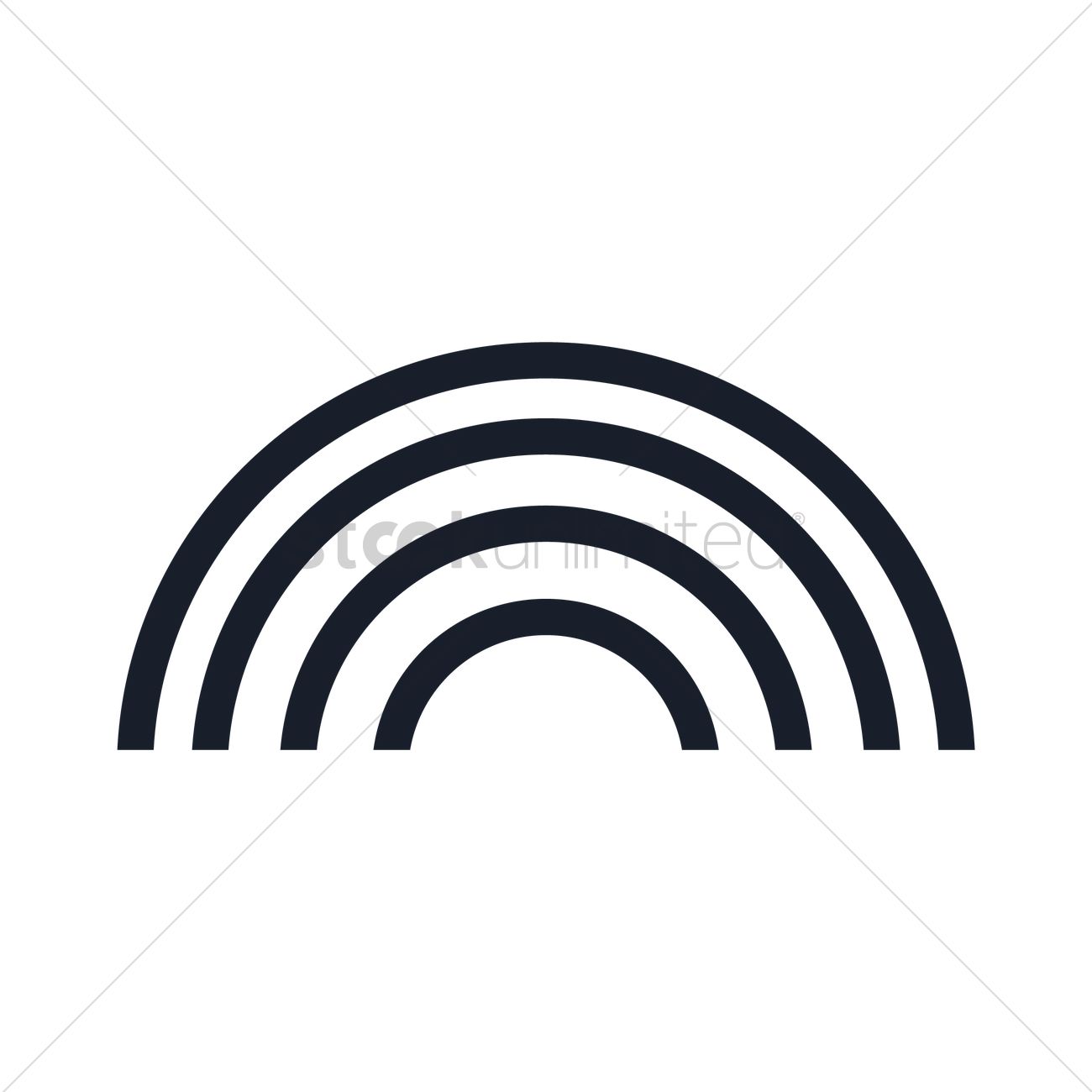 1300x1300 Rainbow Icon Vector Image