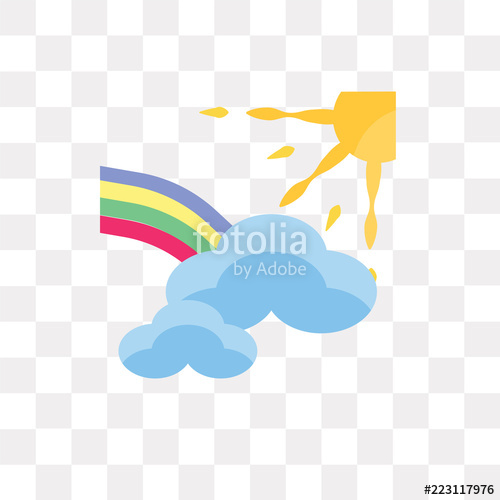 500x500 Rainbow Icon On Transparent Background Modern Icons Vector
