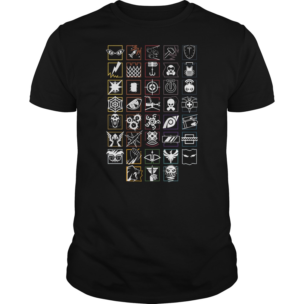 1010x1010 Exclusive Rainbow Six Siege Icon Compilation T Shirt