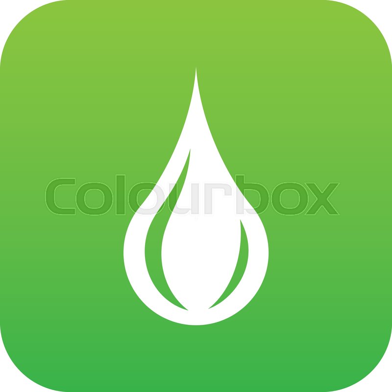 800x800 Raindrop Icon Green Vector Isolated On Stock Vector Colourbox