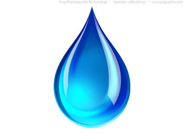 610x458 Blue Water Droplet Icon Psdgraphics