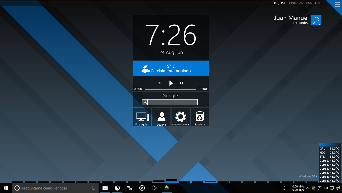 Rainmeter 1360x768 Rainmeter