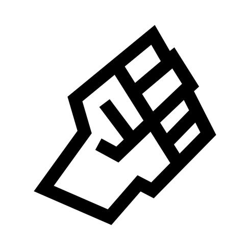 490x490 Raised Fist Vector Icon