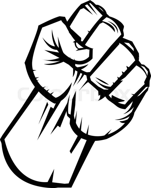 643x800 Raised Fist Vector Icon Stock Vector Colourbox