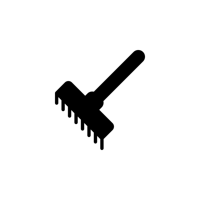 640x640 Rake Icon Vector Illustration In Glyph Style For Any Purpose, Icon