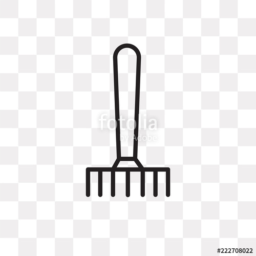 500x500 Rake Icon On Transparent Background Modern Icons Vector