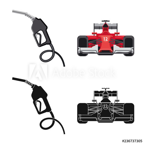 500x500 Vector Illustration Of Car And Rally Icon Set Of Car And Race