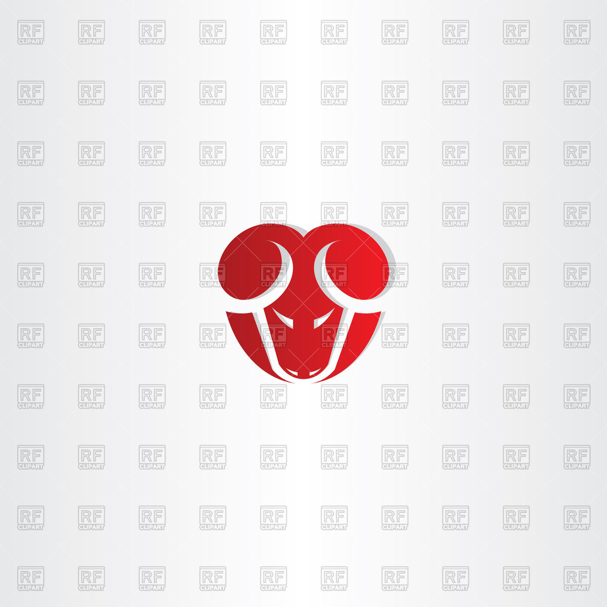 1200x1200 Red Stylized Ram Icon Vector Image Of Icons And Emblems