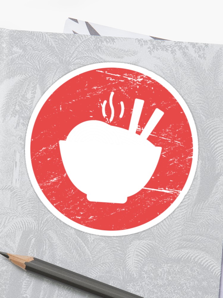 750x1000 Retro Japanese Ramen Icon Sticker