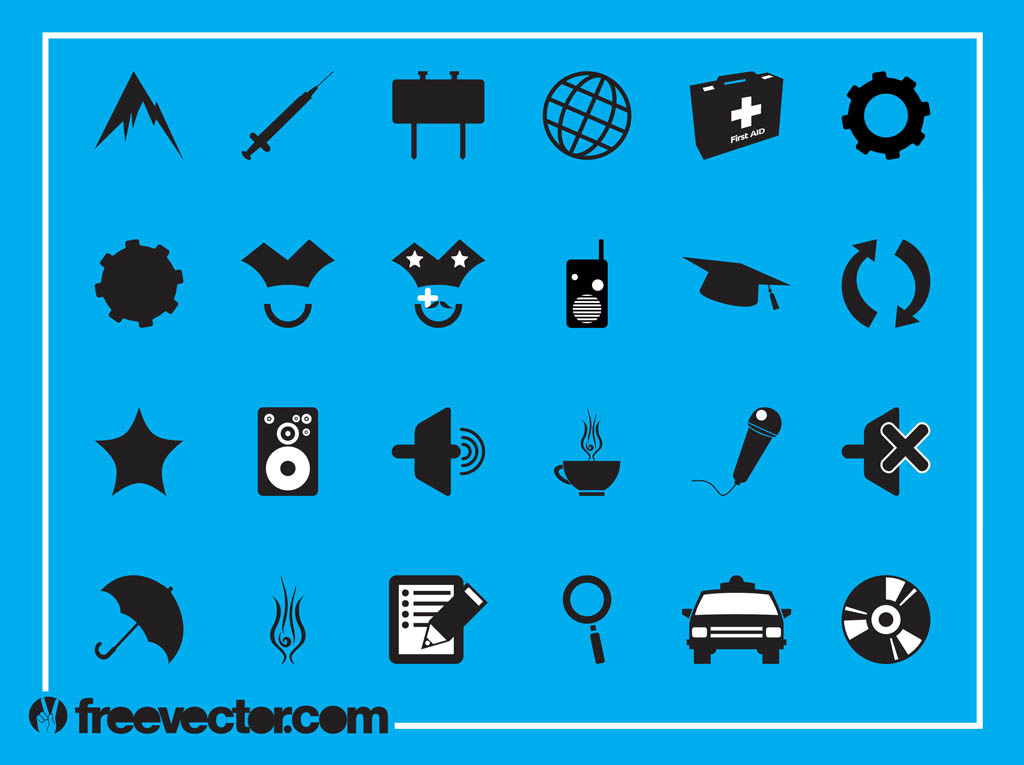 1024x765 Random Icon Set Vector Art Graphics