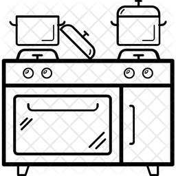 256x256 Cooking Range Icon Of Line Style