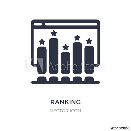 500x500 Ranking Icon On White Background Simple Element Illustration