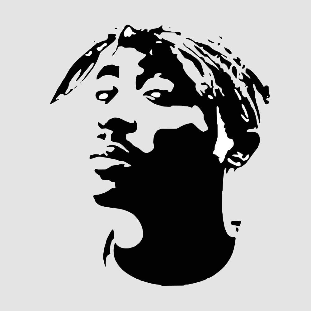 999x999 Tupac Music Rap Icon Sizes Reusable Stencil Music Modern Style