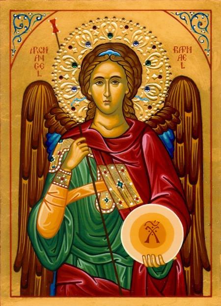 450x623 Greek Orthodox Icon Of Archangel Raphael