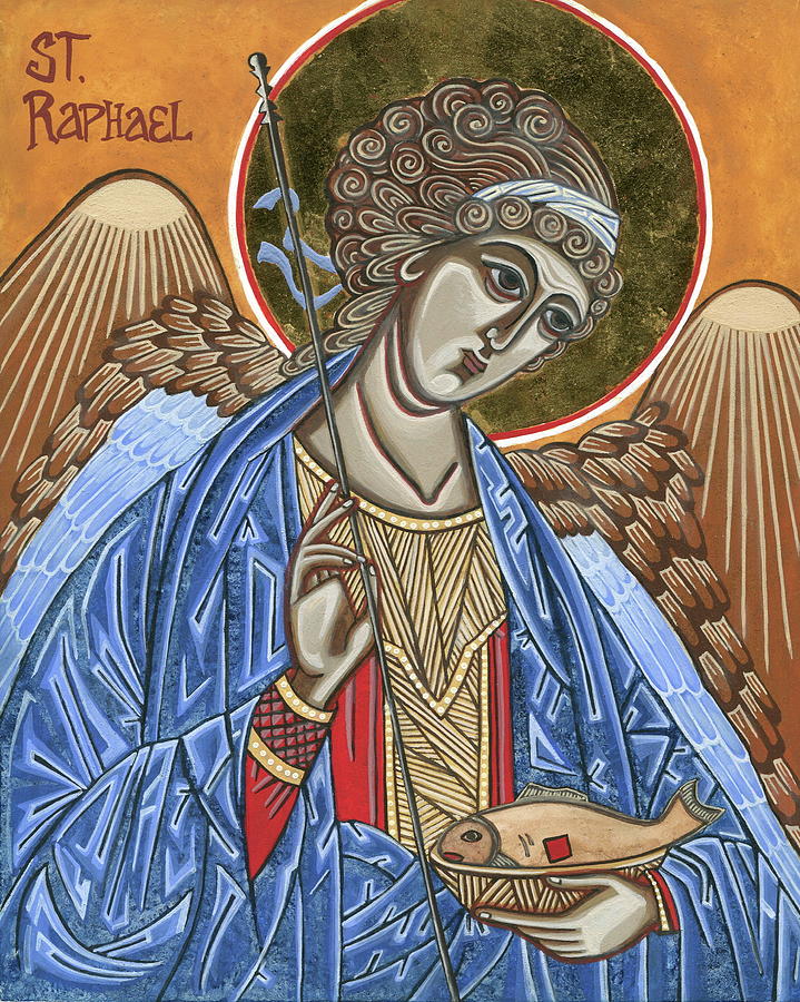 719x900 St Raphael Version Icon Painting
