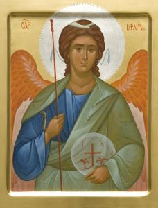 228x300 St Raphael The Archangel Handpainted Icon For Sale