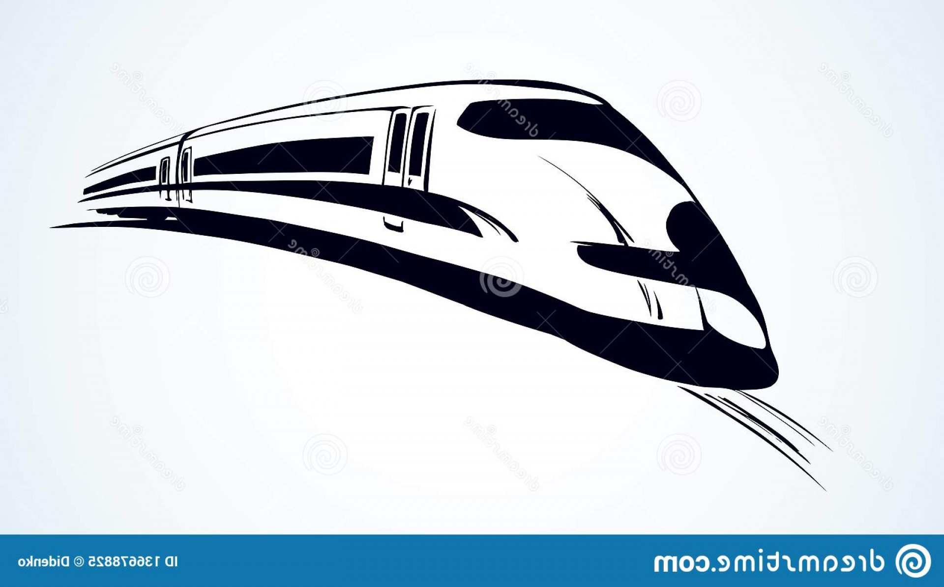 1920x1195 Rapid Train Vector Sketch Modern High Speed Steel City Hovercraft