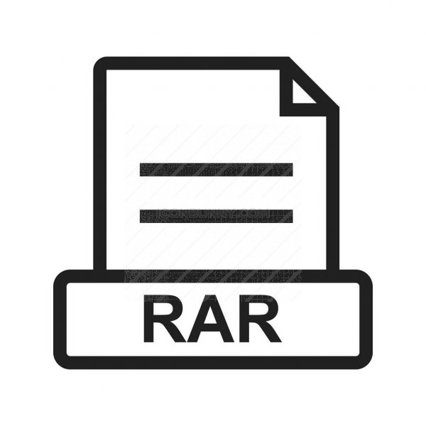 600x600 Rar Line Icon