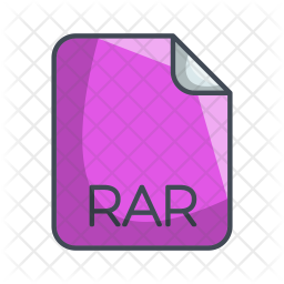 256x256 Rar Icon Of Colored Outline Style