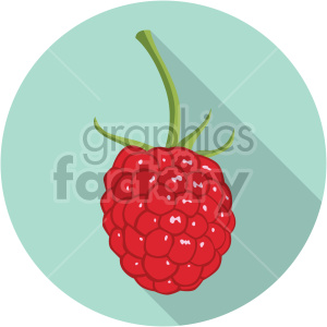 300x300 Raspberry On Circle Background Flat Icon Clip Art Clipart Royalty