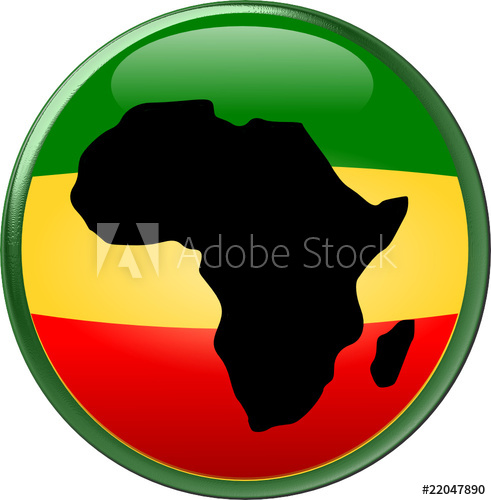 491x500 Africa On Rasta Round Icon Button
