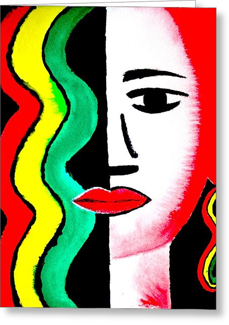 455x646 Rasta Icon Girl Painting