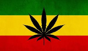 300x175 New Rasta Rastafari Rastafarian Flag With Weed Symbol Wall Print