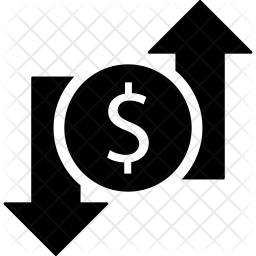 256x256 Money Rate Icon Of Glyph Style