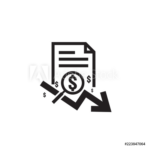 500x500 Dollar Arrow Decrease Rate Icon Money Arrow Symbol Economy