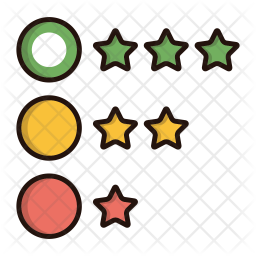 256x256 Rating Icon Of Colored Outline Style