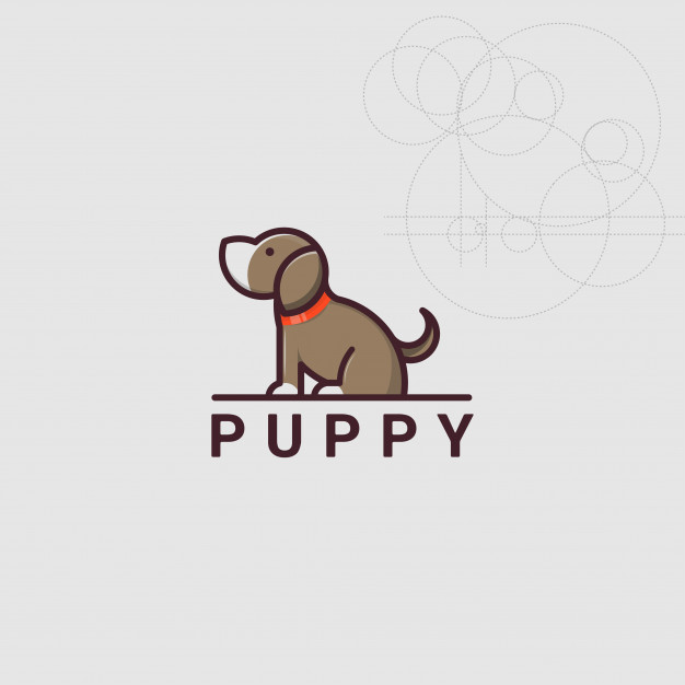 626x626 Icon Logo Puppy Dog With Golden Ratio Style Vector Premium Download