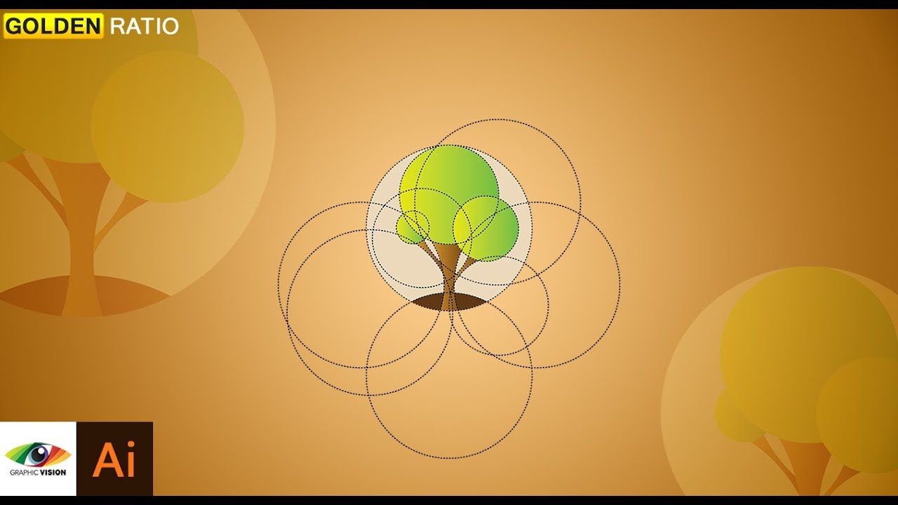 1280x720 Adobe Illustrator How To Design Tree Icon In Golden Ratio
