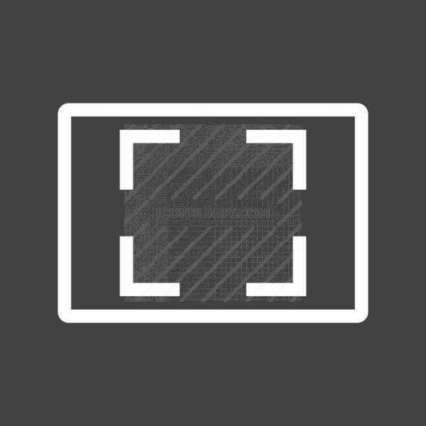 600x600 Aspect Ratio Line Inverted Icon