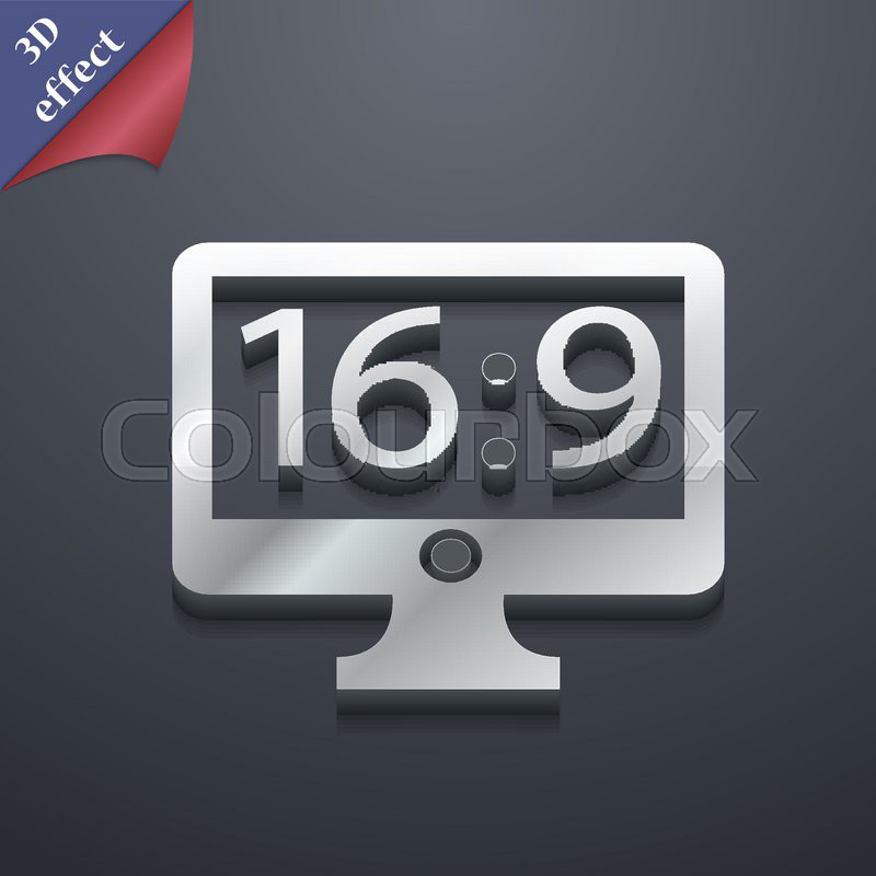 800x800 Aspect Ratio Widescreen Tv Icon Stock Vector Colourbox