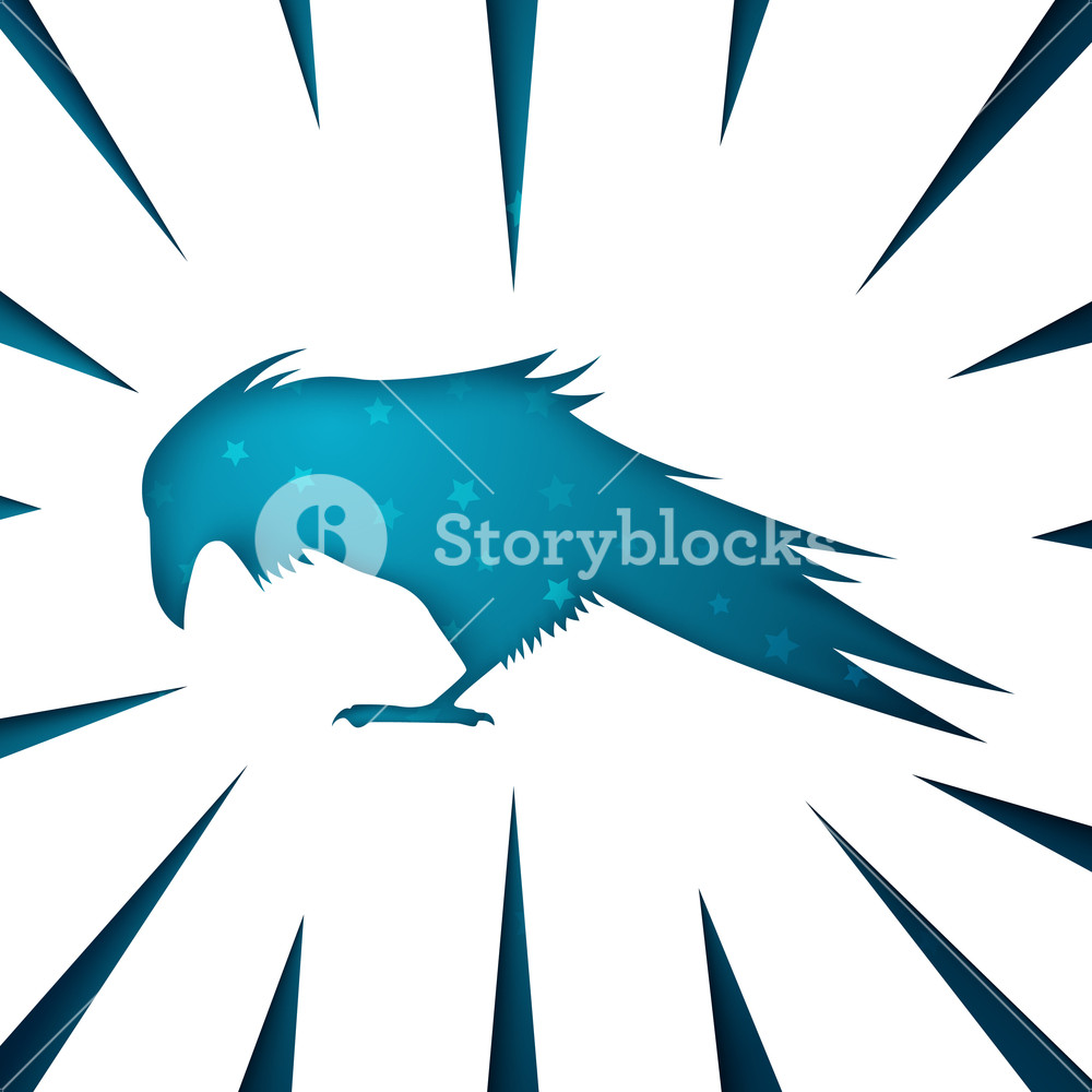 1000x1000 Raven Paper Icon On The White Background Royalty Free Stock Image