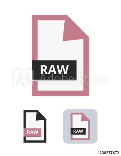 389x500 Raw Flat Vector Icon Professional Photo Format Symbol