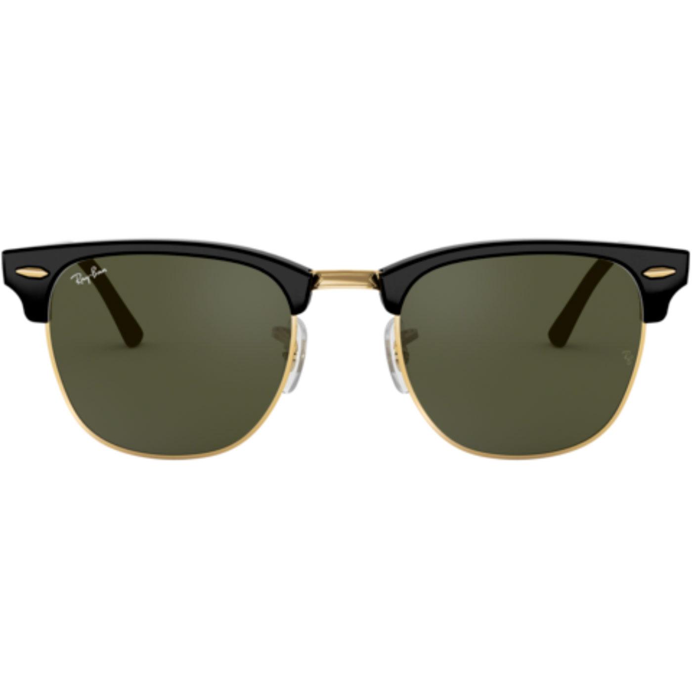 1400x1400 Ray Ban Clubmaster Retro Mod Icon Sunglasses In Black