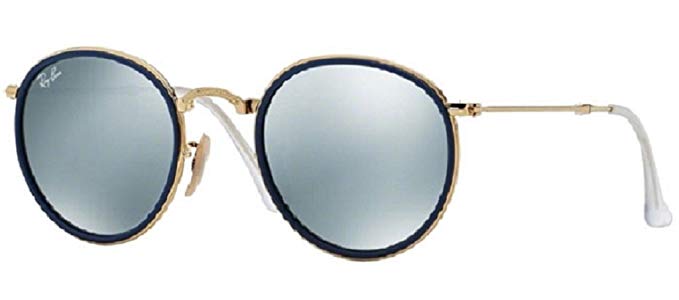 679x300 Ray Ban Women's Mirrored Round Folding Icon