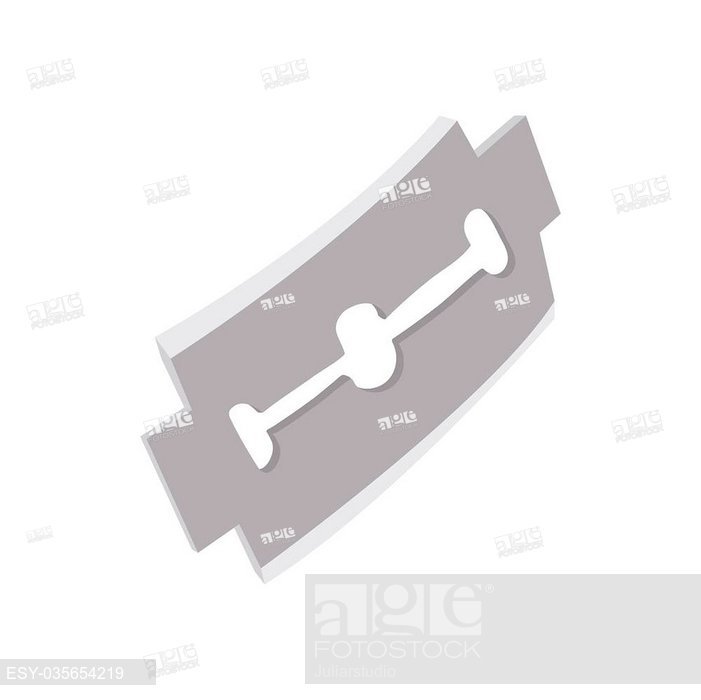 701x700 Razor Blade Icon In Cartoon Style On A White Background, Stock