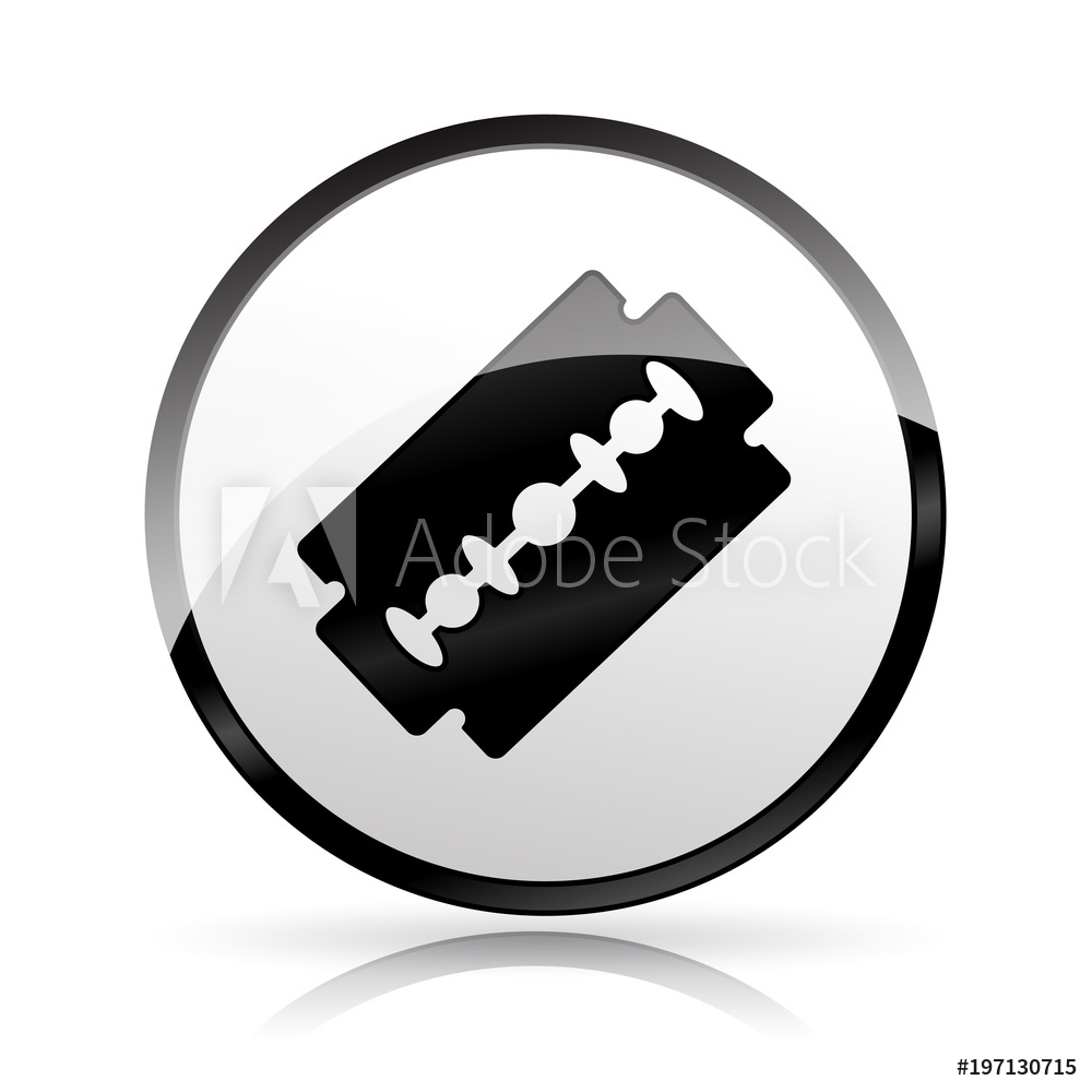 1000x1000 Photo Art Print Razor Blade Icon On White Background Europosters